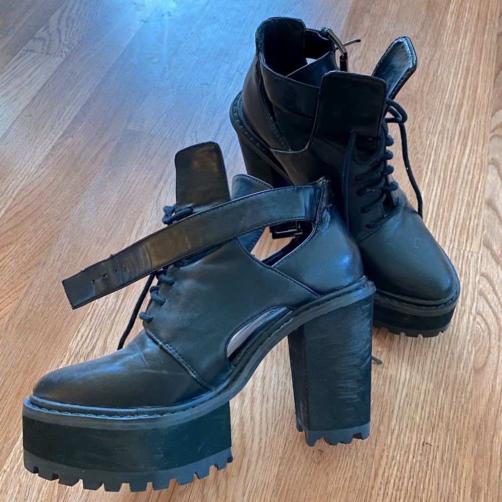 Heeled Combat Boots